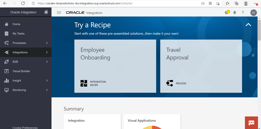 Oracle Integration Home