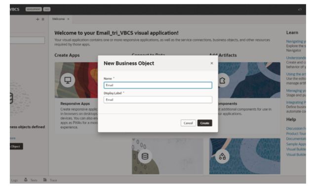 How to Trigger Email in Visual Builder Cloud Service?